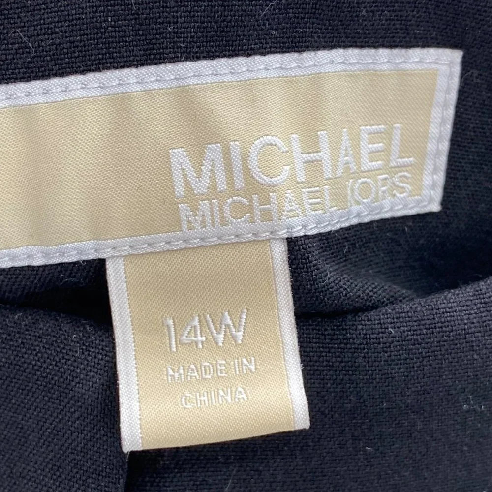Michael Kors Black Pants Front Zipper Pockets Women’s Size 14W